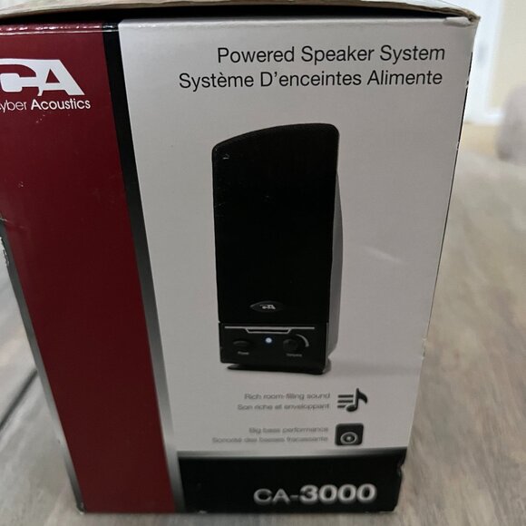 CYBER ACOUSTICS CA-3000 POWERED SPEAKER System 16 Watts EUC - Picture 4 of 5